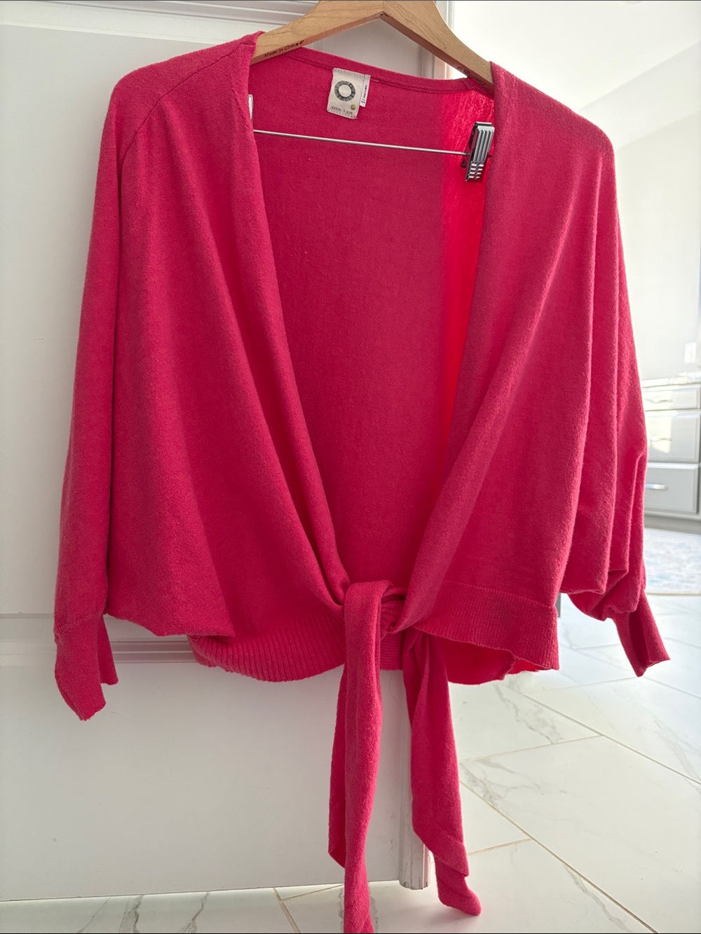 Akemi + Kin Anthropologie Pink Kimono Cardigan Sweater with Dolman Sleeves